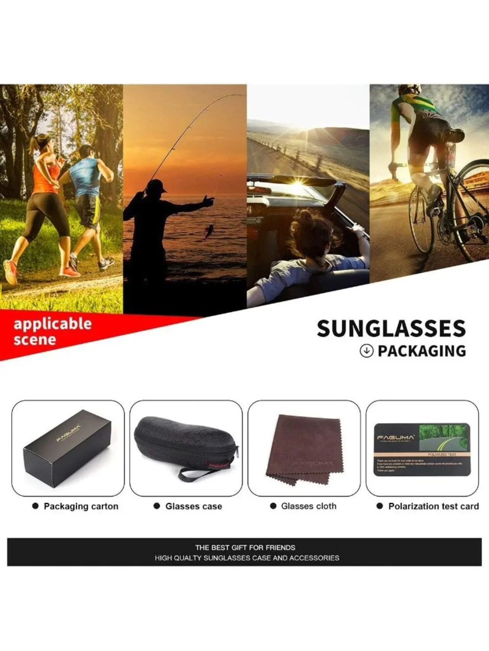 Polarized Sports Sunglasses for Men - UV400 Protection for Cycling, Driving